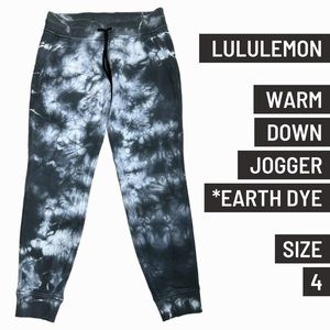 Lululemon Women's size 4 Warm Down Jogger *Earth Dye Earth Dye Stone